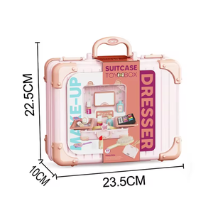 <span class=keywords><strong>Set</strong></span> di giocattoli di bellezza alla moda per le ragazze che fanno finta di giocare e giocattoli per il trucco in età prescolare in una valigia per il gioco dei bambini - Product Image 6