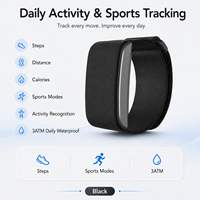Pulsera Inteligente B10 para Monitoreo de Salud, Monitor de Actividad Física sin Pantalla con Seguimiento de Frecuencia Cardíaca, SpO2, Sueño, Estrés y HRV