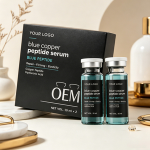 Private Label Blue Copper Peptide Premium <b>Serum</b> Healthy Glow Elastic Support Formula - Product Image 1