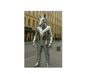 Nouveau Costume miroir tête <span class=keywords><strong>de</strong></span> <span class=keywords><strong>cheval</strong></span> à venir scène spectacle fête miroir réfléchissant Costume Cosplay Costume à vendre - Product Image 1