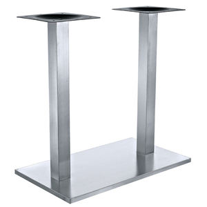 Commercial Use Restaurant Furniture Modern Rose Gold-plated Stainless Steel <b>Table</b> Base Double <b>square</b> Columns Wholesale Metal - Product Image 3