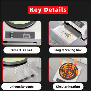 Machine à crêpes professionnelle électrique 40 cm pour restaurants et usage domestique, design arrondi, pour snacks - Product Image 5