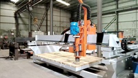 Machine de polissage de pierre automatique GBDM-3000N à plusieurs têtes, PLC et moteur 7,5 kW, certifiée CE, avec une longueur maximale de 3200 mm pour le granit et le marbre