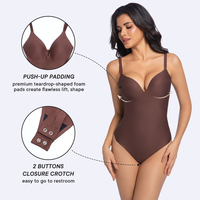Body sculptant sans couture push-up string, compression intégrale, contrôle du ventre, sculpte la taille, soyeux et respirant pour femme