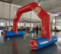 Arc flottant de sport de course personnalisé extérieur publicité étanche à l'air ligne d'arrivée de début pour la voûte gonflable d'événement de natation aquatique