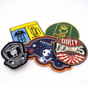 Écusson brodé en tissu pour vêtements, logo personnalisé, badge tissé, écusson 3D à repasser, vente en gros - Product Image 3