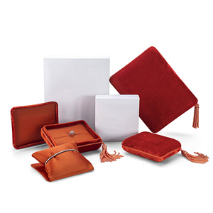 FORTE Christmas gift box Custom jewelry packaging gift box velvet wedding ring box for engagement