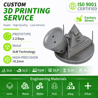 Layanan Pencetakan 3D Logam Industri Kustom OEM dengan Teknologi SLS/SLM Material Titanium Bersertifikasi ISO 9001 MOQ Rendah 1 Pcs