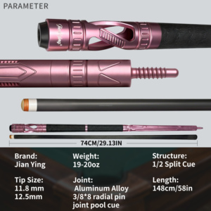 Nuevo Taco de Billar Yfen de Fibra de Carbono 2026, Punta de 11.8mm/12.5mm, Tecnología Negra, Eje y Culata para Taco de Billar - Product Image 2