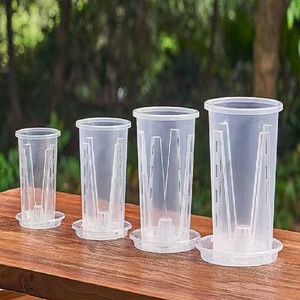 Trasparente in plastica <span class=keywords><strong>per</strong></span> orchidea <span class=keywords><strong>per</strong></span> il rinvaso traspirante con intaglio <span class=keywords><strong>per</strong></span> piante da fiore foro di drenaggio trasparente <span class=keywords><strong>per</strong></span> la visibilità della radice - Product Image 2