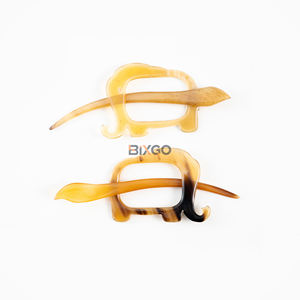 BIXGO Pin para Chal de Cuerno Natural Hecho a Mano, Diseño de Elefante, Broche Duradero para Bufanda, Accesorio Artesanal Tradicional, Elegante, Unisex - Product Image 5
