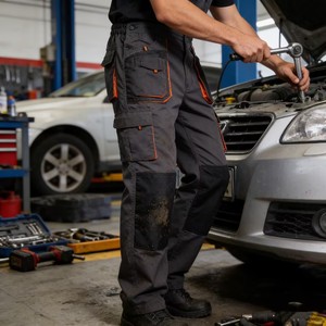 Pantaloni da Lavoro in Tela Polycotton per Uomo, Resistenti per Meccanici e Operai Edili - Product Image 4