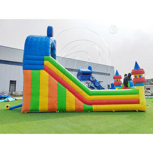 Castillo Inflable de PVC de Grado Comercial con Tobogán Combinado, Tobogán Doble Inflable de Dibujos Animados para Niños y Adultos, Toboganes Inflables para Parques de Diversiones - Product Image 4