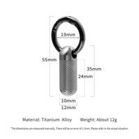 TGZUO Boîte à pilules étanche en alliage de titane haute résistance, usinée CNC de précision, pour usage industriel, DIY, extérieur et EDC