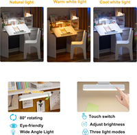 Ensemble bureau et chaise d'étude pour enfants blancs, bureau inclinable avec lumières 3 couleurs, poste de travail multifonctionnel pour enfants