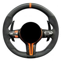 Volant de direction de style M Sport en fibre de carbone véritable, cuir Nappa perforé pour BM/W Série 3, Série 5, M2, M3, M4, remplacement direct