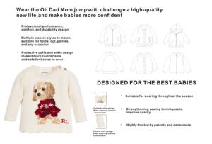 Vente chaude coton nouveau-né bébé vêtements coton biologique automne et hiver bébé noël <span class=keywords><strong>pull</strong></span> à manches longues <span class=keywords><strong>pull</strong></span> à col rond - Product Image 4