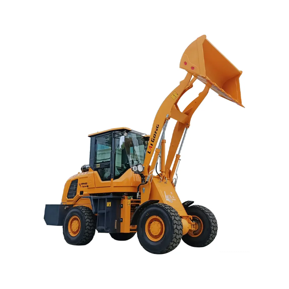 Low cheap price Chinese small 1.5t front end loader wheel loader with 4 in 1 bucket wood grapster