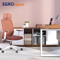 Meuble de rangement élégant EGROspace avec tiroirs coulissants et portes en bois verrouillables pour bureau de direction