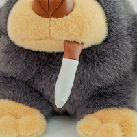 Vente directe d'usine en gros jouet en peluche de gorille fumeur mignon singe assis jouet en peluche doux cool gorille en peluche