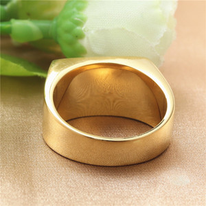 Anillo de As de Espadas de Acero Inoxidable, Joyería Unisex, Accesorio para Fiestas, Color Dorado, Estilo Retro - Product Image 3