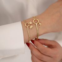 Breloques personnalisées Cœur Clé Cadenas Étoile Éléphant en Acier Inoxydable 316L Plaqué Or PVD 14K pour Bracelets et Colliers Vente en Gros