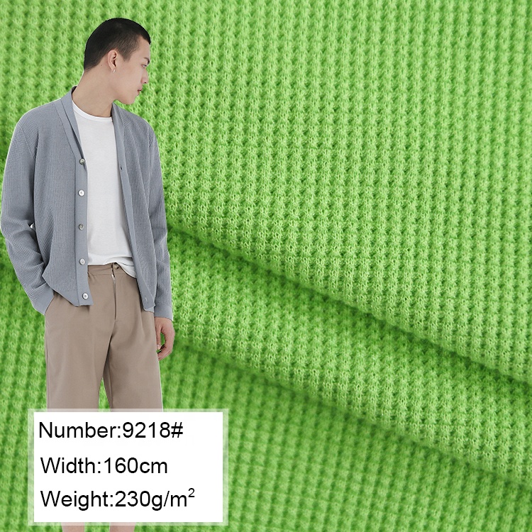 9218 # 67% ryaon 5% спандекс 28% полиэстер прочная эластичная вафельная термотрикотажная ткань