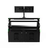 Bureau de console de moniteur de centre de commande de sécurité LED haut de gamme meubles de salle de commande personnalisés pour le poste de travail du personnel de bureau