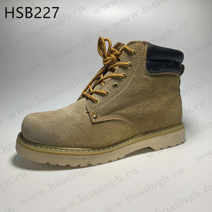 حذاء أمان غير قابل للتدمير من EVA + Goodyear ، نعل خارجي مطاطي ، جلد مدبوغ مقاوم للتمزق ، مضاد لضرب اللون الأصفر HSB227 - Product Image 2