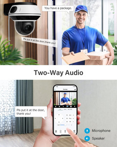 <span class=keywords><strong>Camera</strong></span> <span class=keywords><strong>IP</strong></span> PTZ zoom quang học 5X Ultra <span class=keywords><strong>HD</strong></span> 4K 8MP ngoài trời với góc quay 350 độ °   Chảo & 90 °   Chức năng nghiêng, phát hiện phương tiện người lái, âm thanh hai chiều, IK10/IP67 - Product Image 5