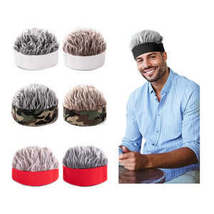 Venta al por mayor Retro Punk Mujeres Hombres Spiked <span class=keywords><strong>Peluca</strong></span> de pelo corto Colorido Sin borde de punto Beanie Hair Hat <span class=keywords><strong>Peluca</strong></span> - Product Image 4