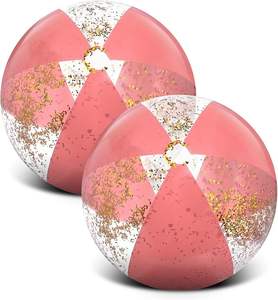 Ballon de plage gonflable Flash doré multicolore à paillettes, ballon de <span class=keywords><strong>piscine</strong></span> adapté aux adultes, fête d'été - Product Image 6