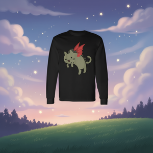 T-shirt à manches longues avec motif de chat vert et dragon mignon - Product Image 3