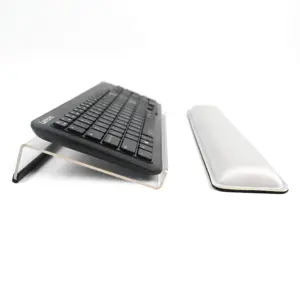 Scrivania da ufficio trasparente Home School supporto per tastiera per Computer inclinato in acrilico tastiera Riser per supporto per tastiera ergonomico facile