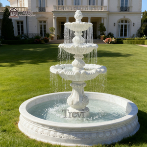 Fontana d'Acqua a 3 Livelli in Marmo Naturale Classica da Giardino TREVI Art House in Vendita - Product Image 3