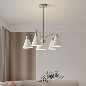 French Vintage Bauhaus-Style Minimalist Modern Iron Dimmable Designer <b>Lighting</b> Elegant Chandelier Middle for Living Room <b>Dining</b> - Product Image 5