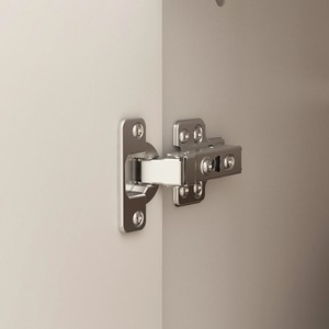 <span class=keywords><strong>Armadio</strong></span> Moderno di Lusso Bianco Stile Shaker <span class=keywords><strong>a</strong></span> <span class=keywords><strong>4</strong></span> <span class=keywords><strong>Ante</strong></span> con Logo Personalizzato OEM, Maniglie Dorate per Camera da Letto e Progetti Alberghieri - Product Image 6