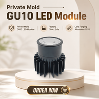 Module LED GU10 LHWYLED 10W de haute qualité, downlight GU10 en aluminium forgé à froid 1070, CRI élevé 97, COB Bridgelux C8