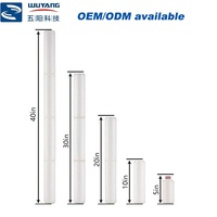 Kartrid Filter Air Lipat Aliran Tinggi Reverse Osmosis 40'' 60'' Inch untuk Penggunaan Rumah Tangga, Filtrasi Partikel Padat, Pemurni Air Limbah