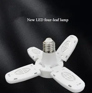 Mini katlanır lamba kısa Fan lambası 4 yaprak ampul ev LED katlama deformasyon lamba enerji tasarrufu ışık