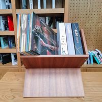Porte-disque vinyle en bois support de rangement livre bois Album présentoir stockage de disques moderne vinyle organisateur support protège