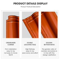 Tuiles de toit en céramique modernes, colorées, romantiques, décoratives, élégantes, carrées, imperméables, ignifuges pour appartement