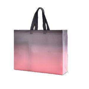 Çin fabrika satış degrade renk olmayan dokuma giyim tote çanta olmayan dokuma eko çanta lamine alışveriş çantası - Product Image 5