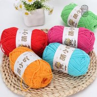 Factory Wholesale 50g Crochet Yarn Super Thick 100% Polyester Chenille Knitting Doll Yarn High Tenacity with Dyed Pattern