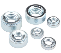 Échantillon gratuit Écrou à sertir autobloquant de qualité M4 8.8 Acier au carbone Aluminium Zinc galvanisé pour l'assemblage de machines