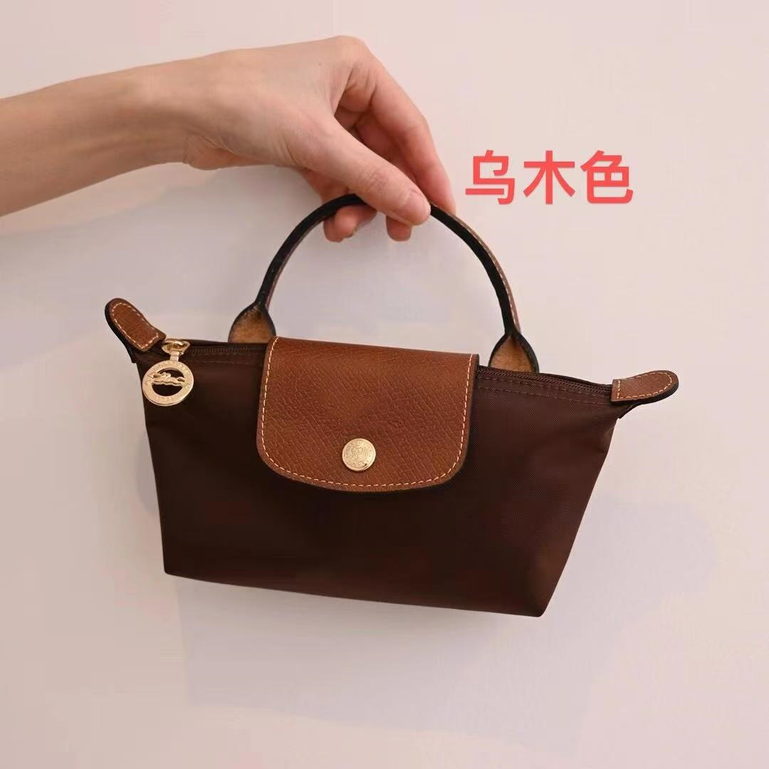 Mini tracolla marrone-traforata ebano