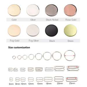 สายรัดและตัวปรับเลื่อนสายรัดชุดชั้นในทำจากอัลลอยขนาด6-30มม. 38มม. ตกแต่งสดใส - Product Image 4