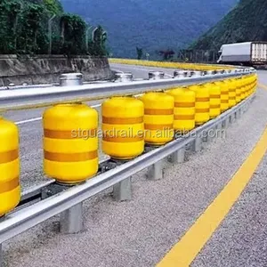 Anti Crash Rolling Guardrail Double Drum Highway Roller Guardrail EVA Safety Roller Barrier Rolling Safety Barrier Fence