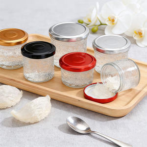 Frasco de Vidrio Reciclable Personalizado al por Mayor con Boca Ancha y Tapa <span class=keywords><strong>para</strong></span> Almacenamiento de Alimentos, Envase <span class=keywords><strong>para</strong></span> Miel, Caviar, Encurtidos, Salsa Picante - Product Image 1