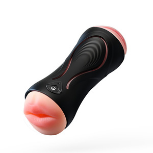 Dubbelzijdige Elektrische Tweekoppige Masturbator Vorm Vliegtuig Cup Ridder Vibrerende Afstandsbediening Voor Orale Seks Knijpen App